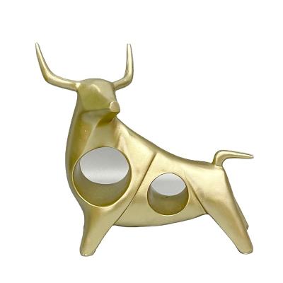 China China Hot Sale Resin Golden Bull Figurine Home Office Decoration for sale