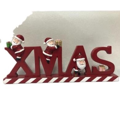 China Europe Polyresin Material Christmas Santa On Xmas Sign For Cute Home Decoration for sale