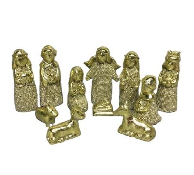 China Europe Resin Christmas Baby Nativity Set Holy Family Figurine for sale