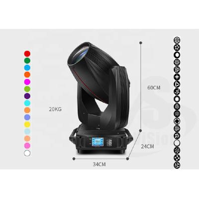 China Sports Stadiums 380w 3in1 CMY Moving Head Beam Light 17R Spot Wash 3 in 1 Sharpy Beam Light for Moving Head Light for sale