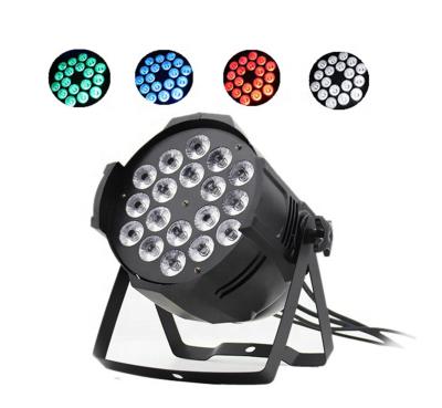 China Sports Stadiums Par Light Wholesale 18pcs 12w RGBWAUV 6in1 Dmx512 Led Par Can Slim Stage Light For Wedding Decoration for sale