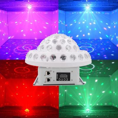 China Popular RGBW Light Crystal Mushroom Laser Magic UFO LED Ball Light Rotating Disco DJ Lighting RGBW Lighting for sale