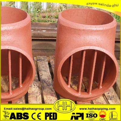 China Fitting-barred carbon steel pipe tee for sale