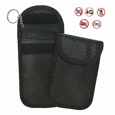 China No Signal RFID Signal Blocking Shielding Pocket Bag Car Locks Faraday Bag For Car Keys for sale