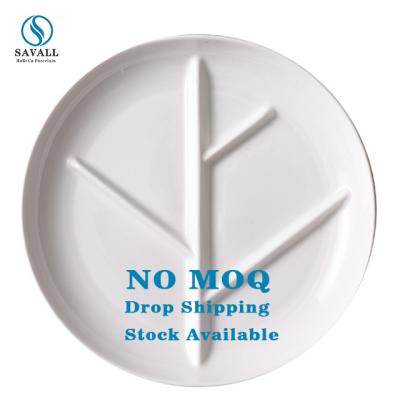 China Savall HoReCa Print Logo Cupboard Ceramic Dish Viable Restaurant Custom Ceramic Dishes Set Cupboard Porcelain Dishes for sale