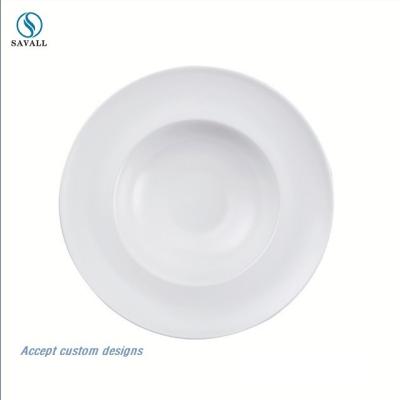 China Savall HoReCa Viable Summer Around Porcelain Ceramic Functional Ceramic Set Dish Set Soup Dishes For Wedding Hotel for sale