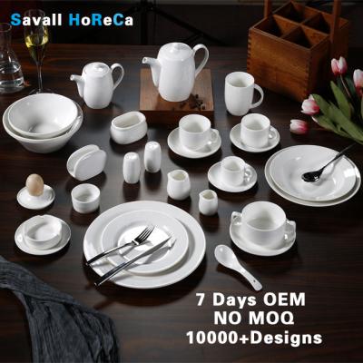 China Savall HoReCa Bone China Dinner Set Bone China Dinnerware Tableware Ceramic Tableware White Ceramic Tableware Hotel Restaurant for sale