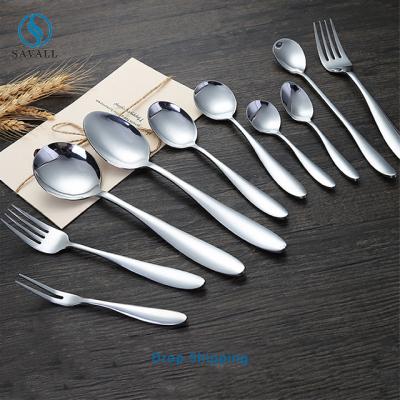 China Savall Viable HoReCa Thicken Popular Kitchen Tableware Dessert Knife Sets Spoon And Fork Set Stainless Spoon For Hotel Restaurant for sale