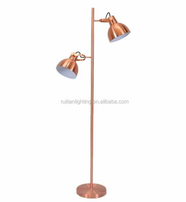 China Modern Rose Gold Floor Lamp Copper Floor Light Stand Lamp For Home Office Hotel Decoration for sale