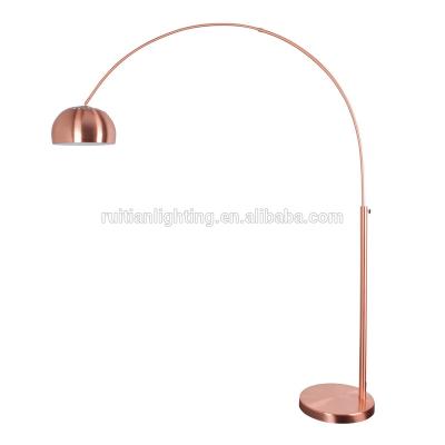 China Project Industrial Modern Floor Lighting Bedroom Gold Metal Shade Standing Floor Lamp for sale