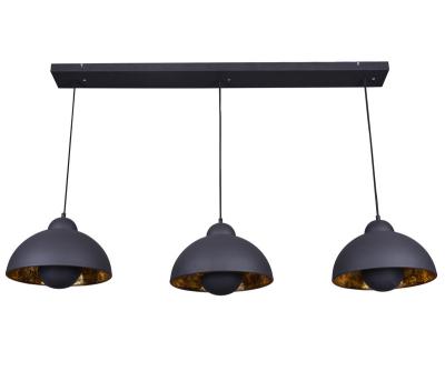 China Black Industrial Metal Gold Loft Bar Ceiling Hanging Light Shade Retro Pendant Light for sale