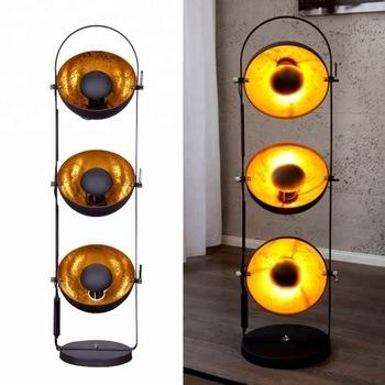 China Vintage Industrial Antique Industrial Floor Lamp Large Floor Lamp Stage Floor Lamp Gold for sale