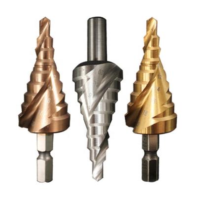 China Blind Hole TG Tools Metric Spiral Drill Bit Manufacturer HSS Spline Step Drill Bit For Metal Drill for sale