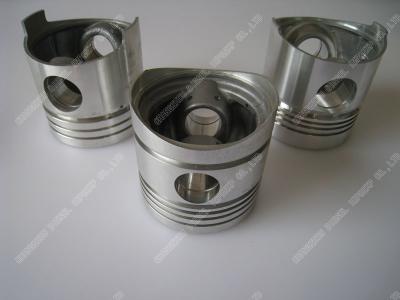 China Piston Single Cylinder Diesel Engine Parts Aluminum Piston Black / Silver Color for sale