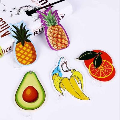 China Fashion Car Perfumes Perfume Air Freshener Paper Four-color Printed Color Shape Features Custom Festival Gifts for sale