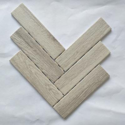 China Metallic Herringbone Ceramic Tiles Century Glazed Wood Tile For Floor&wall for sale