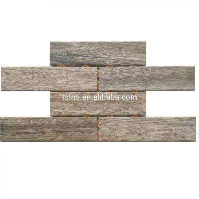 China Glazed Metallic Tiles Cheap Price Interior Ceramic Wood Floor Inkjet 3D Floor Tile for sale