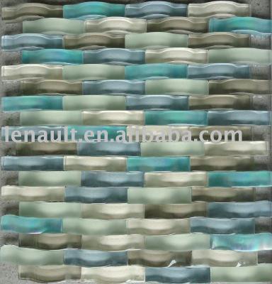 China Crystal Glass Mosaic Flooring Slab With Fashion Style for sale