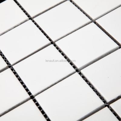 China Europe White Simple Ceramic Mosaic For Wall for sale