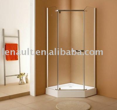 China With view latest tempered glass stainless steel frameless wheel sliding door shower enclosure for sale