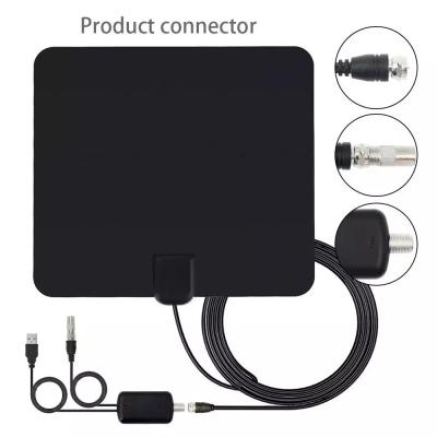 China High Quality Indoor TV Antenna 50 Miles HD Digital Indoor Coaxial Adapter Cable TV Antenna With F Connector G19020A for sale