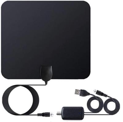 China indoor digital tv antenna 30dbi gain hdtv dvb t2 dvb-t2 with male f antena tv 225*250mm for sale