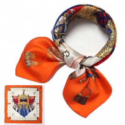 China Square Custom Design Digital Printing Square Scarf Polyester Scarf For Promotions Gift for sale