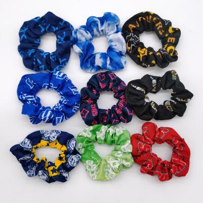 China Fashionable LOW MOQ custom design to print silk hair scrunchies for promotions for sale