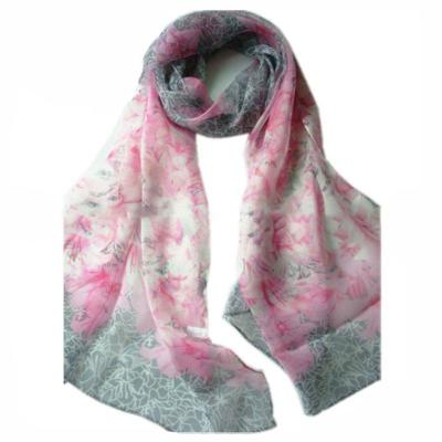 China Fashionable Printed Polyester Lady's Chiffon Promotional Scarves for sale