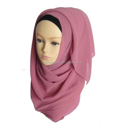 China Simple Elegant Style Chiffon Lurex Hijab Sheer Dubai Scarf for sale