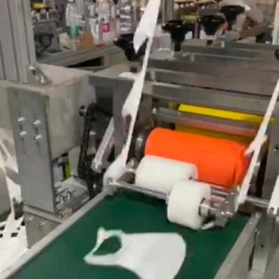 China Full Automatic Factory Earloop Flat Tape Disposable 3 Layer Tie On Bandage Face Mask Making Machine Nonwoven Production Line for sale