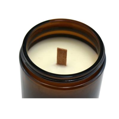 China Home Decoration Natural Originaic Scented Amber Candle Luxury Soy Wax Candles With Lid for sale