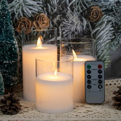 China 10 LED Simulation Candle Lamp Head Electronic Flameless Candle Head Paraffin Wedding Road Lead Decoration Light Remote Control Candle for sale