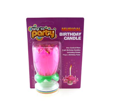 China High Quality Rotating Music Flower Birthday Musical Candle for sale