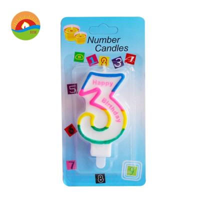 China Cheap Colorful Flame Number Candle Colorful Number Birthday Candle for sale