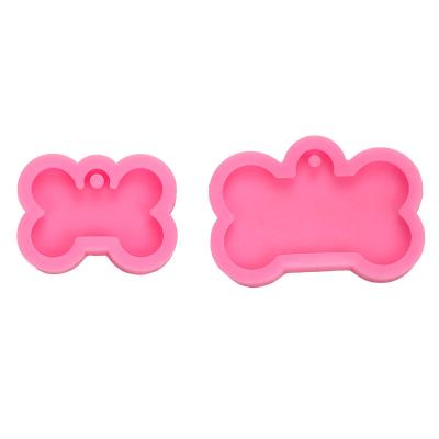 China Viable Silicone Rubber Mold Dog Tag Bone Resin Mold Maker Mold DIY Key Chain for sale