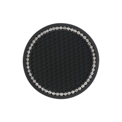 China Durable Anti-Slip Insert Coaster Bling Rhinestone Pads For Auto Car Cup Holder for sale