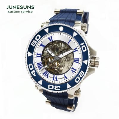 China JUNESUNS mechanical men's blue watches watch theme J081 factory waterproof custom design new for sale