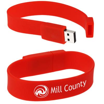 China Cheap Rubber Wristband Usb Reader 4GB 8GB Wrist Band Wristband Flash USB Stick With Free Logo for sale