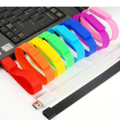 China 32 GB Wristband Custom Logo Silicone Wristband Silicone USB Wristband Stick Waterproof Flash Pen Drive Memoria for sale