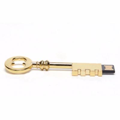 China 8GB Key, Gold USB Flash Drive Hard Disk Key, Metal USB Gold 16GB 32GB Usb Flash Drive Key for sale