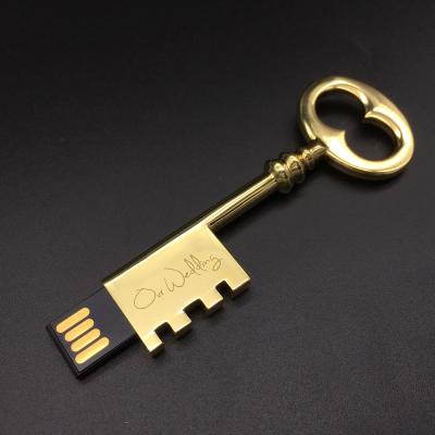 China Waterproof commercial custom usb stick 16gb gold logo usb stick old Alibaba insurance key for sale