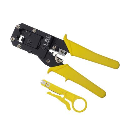 China Comfortable Grip Computer Networking Tools Squeeze Hand Crimp Tool For Different Sockets for sale