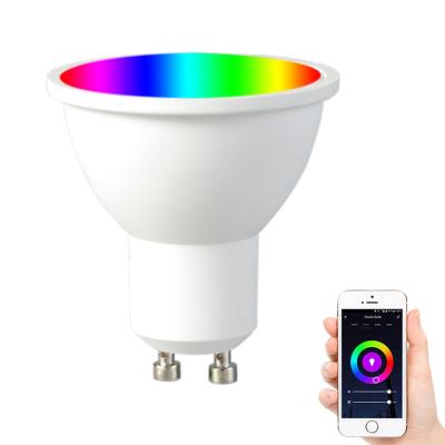 China Modern Hanlux GU10 Smart LED Bulb Color Changing WiFi Dimmable LED Light Bulbs work with tuya no hub required, 350 Lumen2.4G wifi for sale