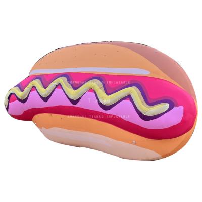 China Holiday Decoration Giant Inflatable Hot Dog Balloon Advertising Food Model For Promotion for sale