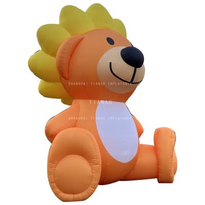 China Holiday Decoration Advertising Giant Inflatable Bear Chef Inflatable Bear Cartoon for sale