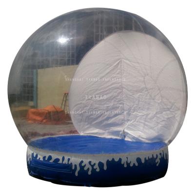 China Custom Giant Inflatable Christmas Decoration Bubble Advertising Ball Holiday Decoration Inflatable Snow Globe for sale