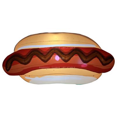 China Holiday decoration giant inflatable hot dog food inflatable advertising model for promotion for sale