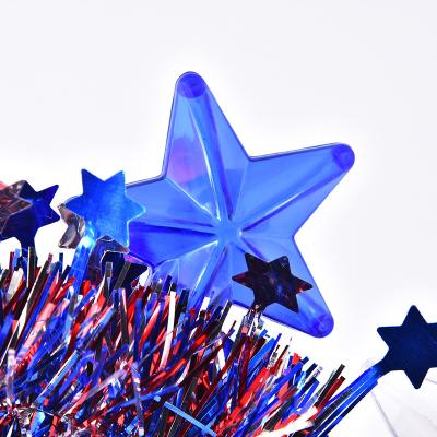 China Fast Blinking National Day Five-pointed Wearing A Star Headband National Day Celebration Party Supplies for sale