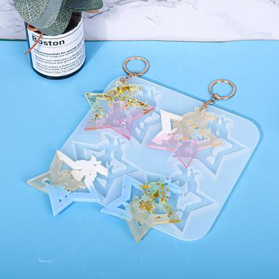 China Disposable Silicone Mold Christmas Rabbit Star Decoration Ornament Candle Mold for sale